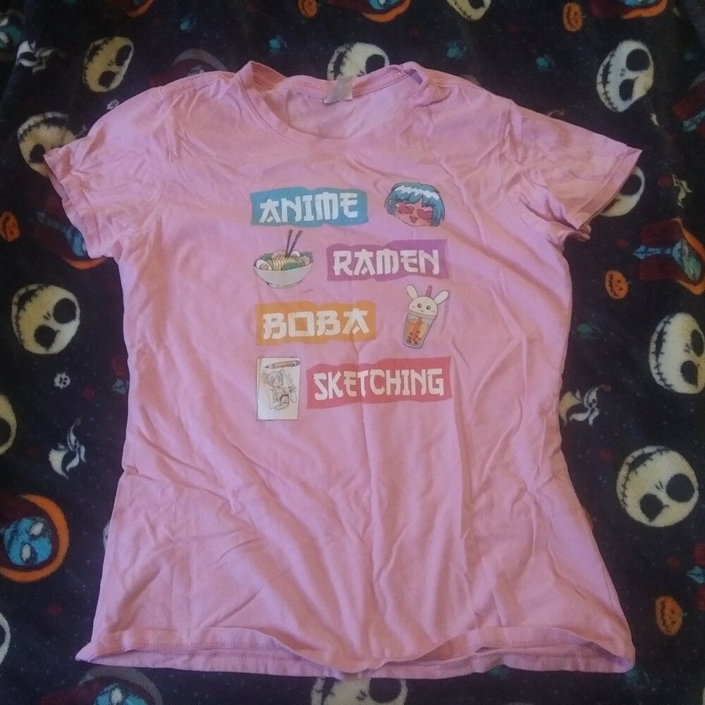 Anime Ramen Boba Sketching Tee sz. S
